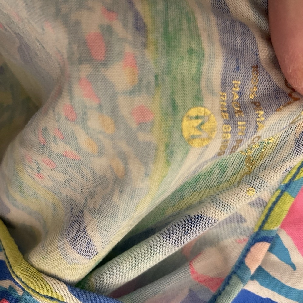 Lilly Pulitzer Dress Sz M Womens Marlowe Pop Up Jungle Hoppin Bright Tropical - Picture 7 of 7